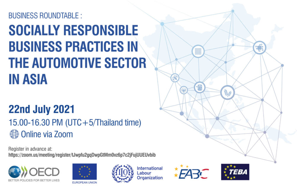 The Business Roundtable: Socially Responsible Business Practices in the Automotive Sector in Asia” On 22 July The Business Roundtable: Socially Responsible Business Practices in the Automotive Sector in Asia” On 22 July