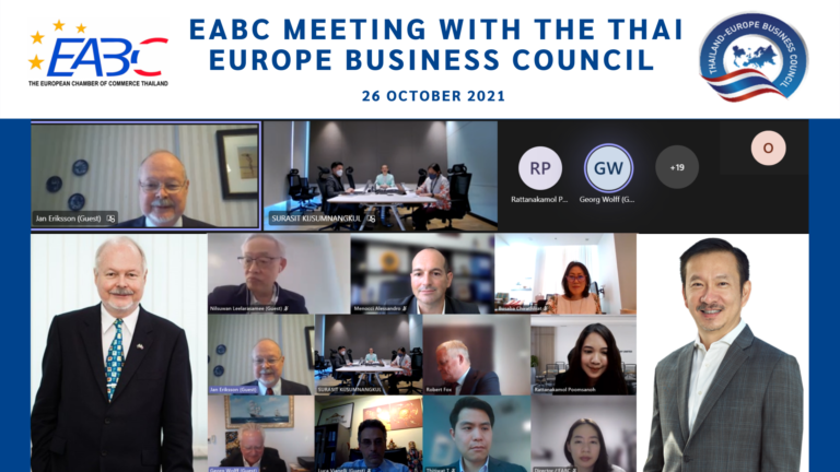 Meeting of EABC – Thai Europe business council (TERBC) under JSCCIB