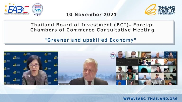 BOI-Foreign Chambers of Commerce Consultative Meeting on 10 November 2021
