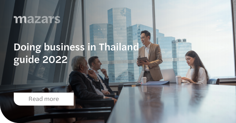 Mazars: Doing business in Thailand Guide 2022 Mazars: Doing business in Thailand Guide 2022