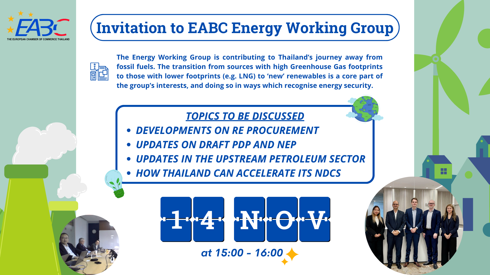 Invitation to EABC Energy Working Group Meeting for EABC Members Invitation to EABC Energy Working Group Meeting for EABC Members